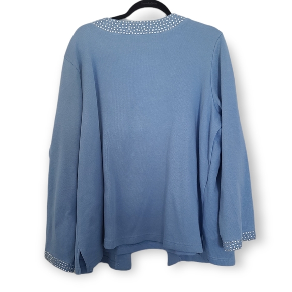 Quacker Factory Women's Blue Cardigan NWT - Picture 3 of 6